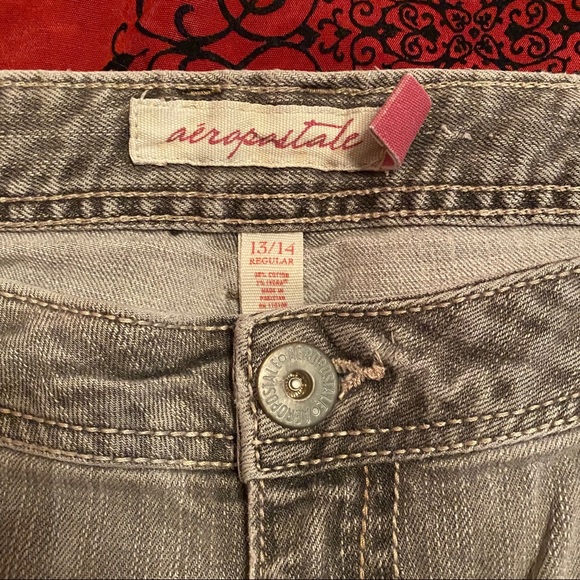 Grey Aeropostale Straight Leg Jeans (Size 13) - Picture 3 of 5